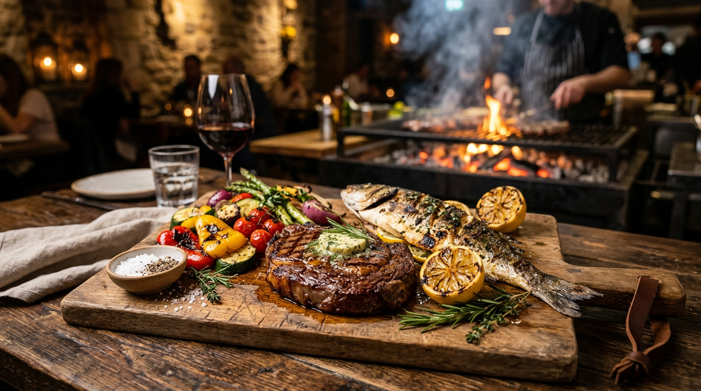 Carnes y pescados a la brasa