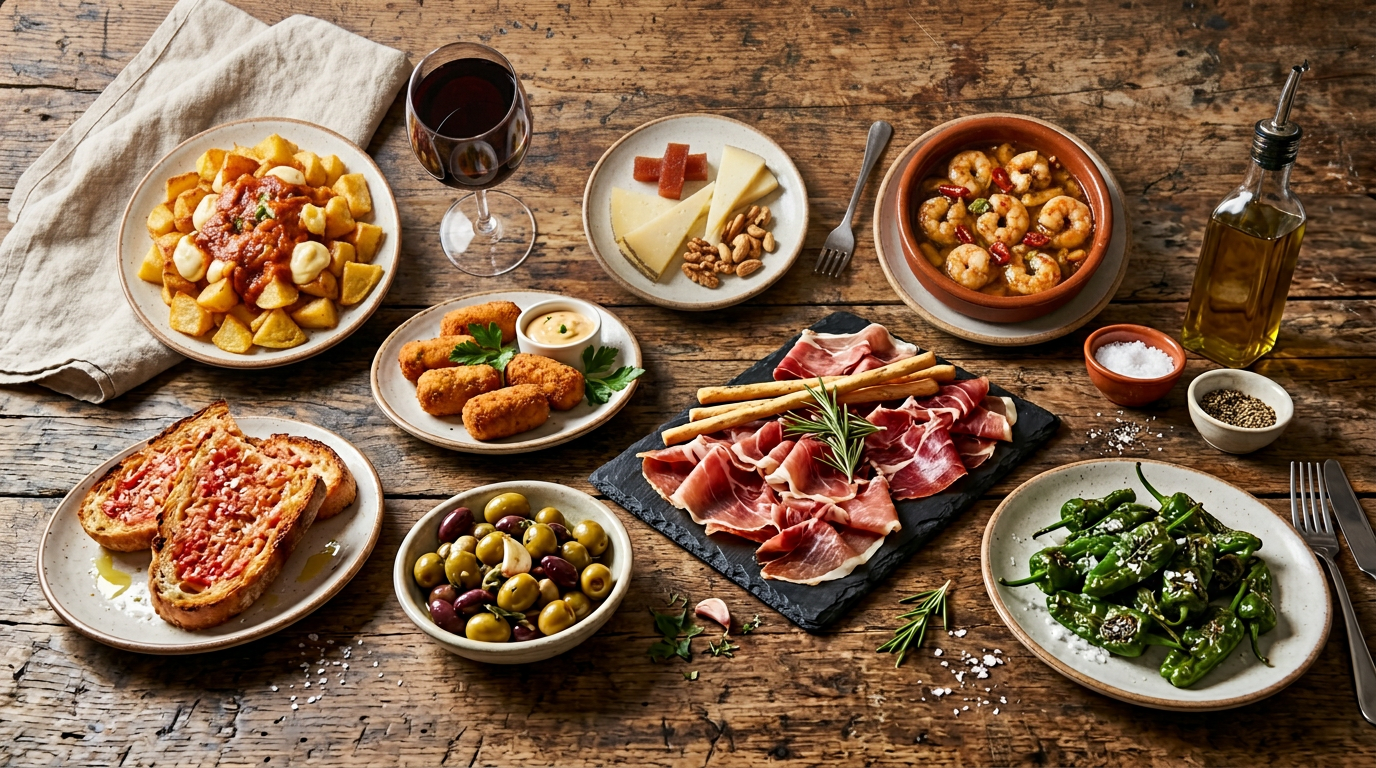 Tapas mediterráneas variadas